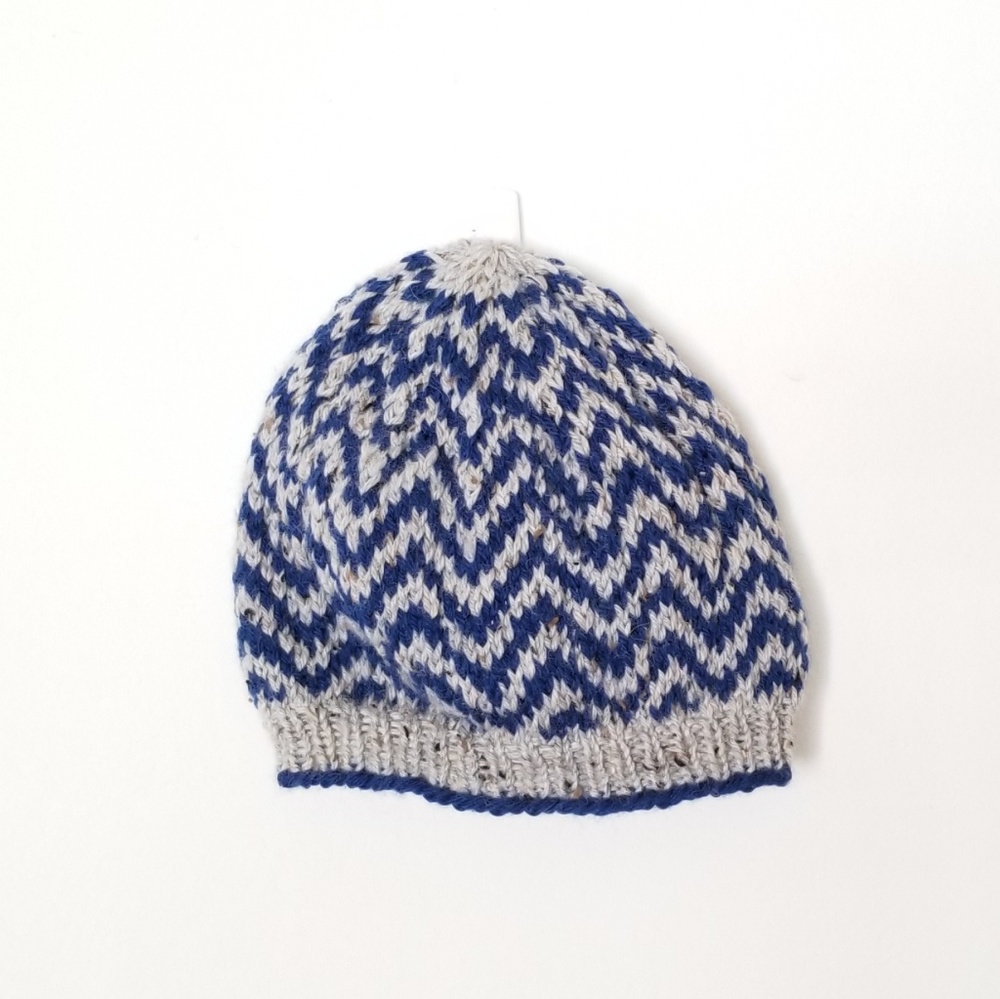 Zig Zag Knitted Hat
